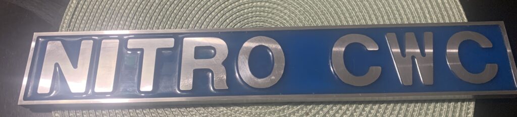 Machined Nitro CWC nameplate badge